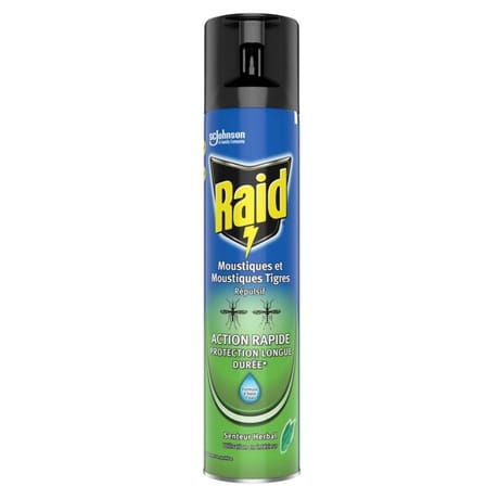 Raid aérosol répulsif moustiques herbal 300ml