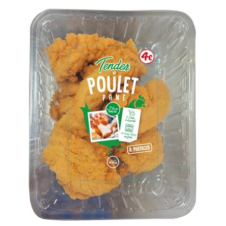 Tenders panés de poulet halal 400g