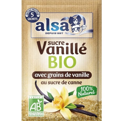 Alsa sucre vanillé bio x5 - 37.5g
