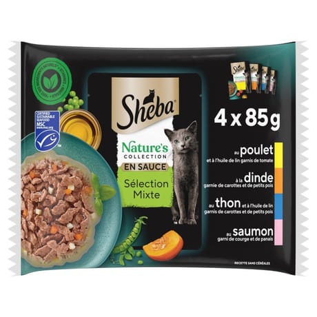 Sheba nature's collection terre & mer 4 x 85g - 340g