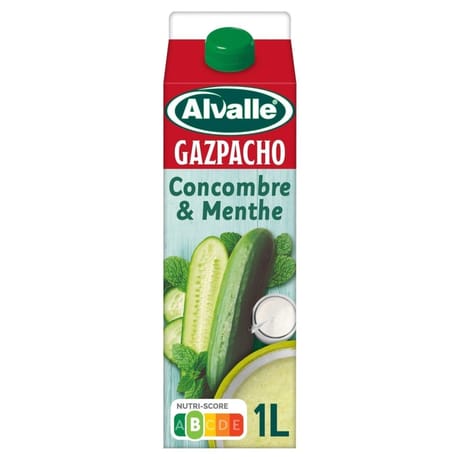 Alvalle gazpacho concombre menthe brique 1l