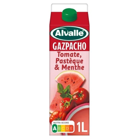 Alvalle gazpacho tomate pastèque et menthe brique 1L