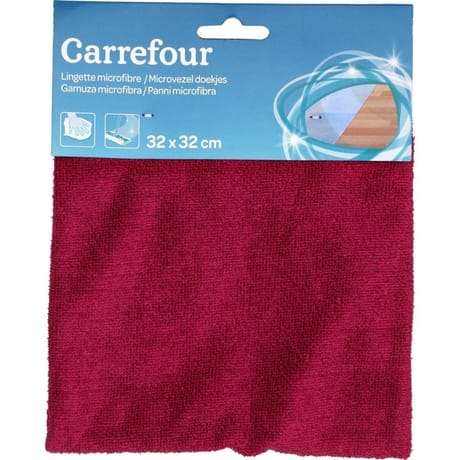 Carrefour lavette microfibre 32x32 cm