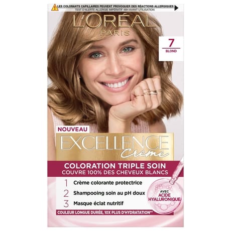 L'oréal paris excellence crème coloration triple soin n°07 blond