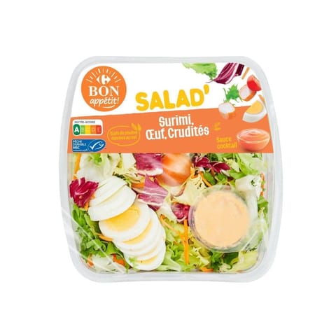 Carrefour Bon Appetit salad' surimi oeuf crudités 250g