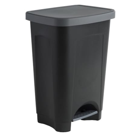 Carrefour Home poubelle à pédale 50l noire