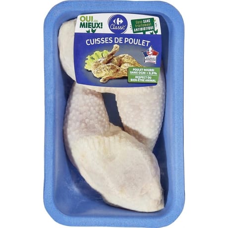 Carrefour classic' cuisses de poulet blanc x2