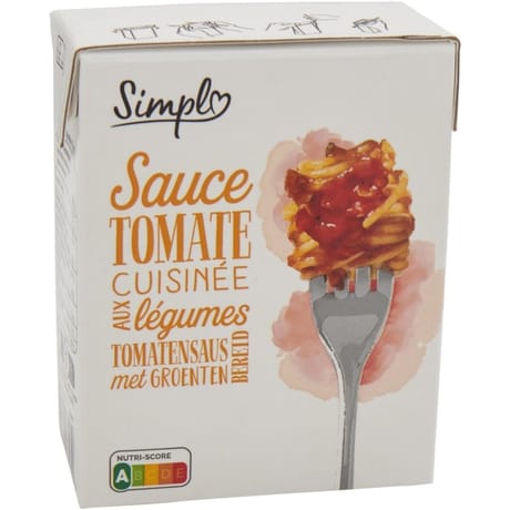 Simpl sauce tomate cuisinée aux légumes 390g
