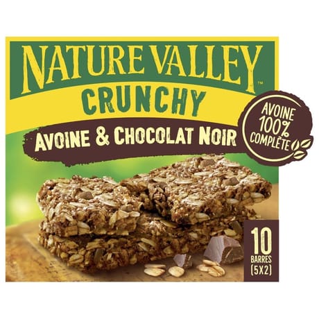 Nature Valley crunch avoine chocolat noir 210g