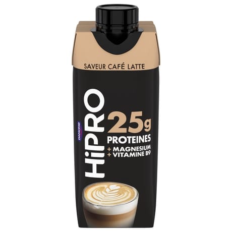 Hipro yaourt à boire uht saveur café latté 345g