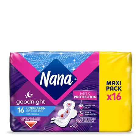 Nana ultra serviette goodnight plus maxipack x16