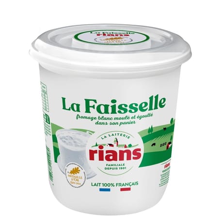 Rians fromage frais nature 6 % mg en  faisselle 1kg