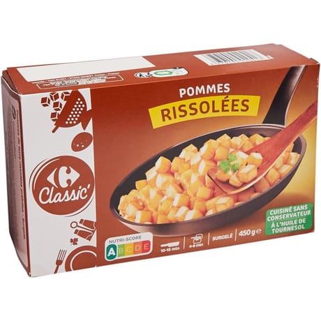 Carrefour classic' pommes rissolées 450g