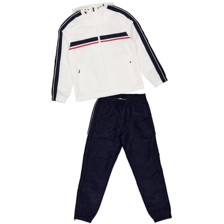 Ensemble jogging sport homme BLANC/MARINE L