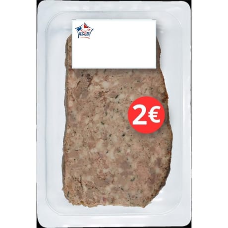 Pâté de campage 1 tranche 180g prix rond