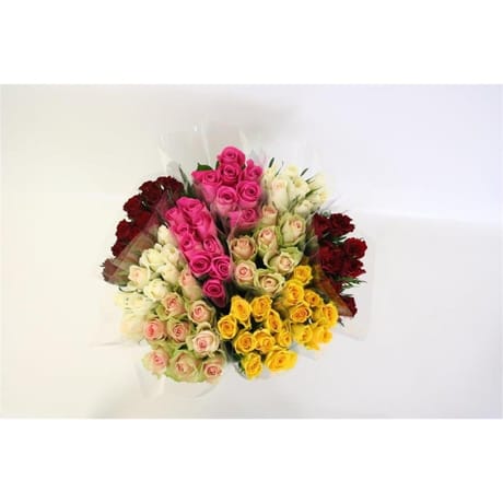 Bouquet de 9 roses 60 cm