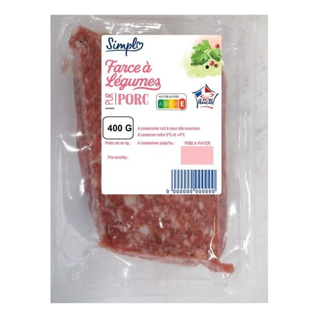Chair à saucisses aux herbes 400g Simpl'