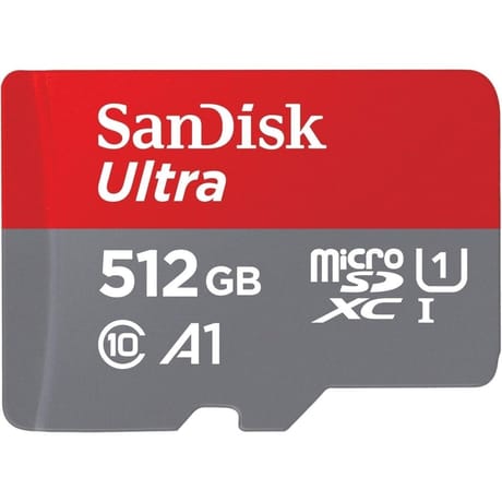Carte mémoire sandisk ultra microsdxc + adaptateur sd 512 gb 150mb/s