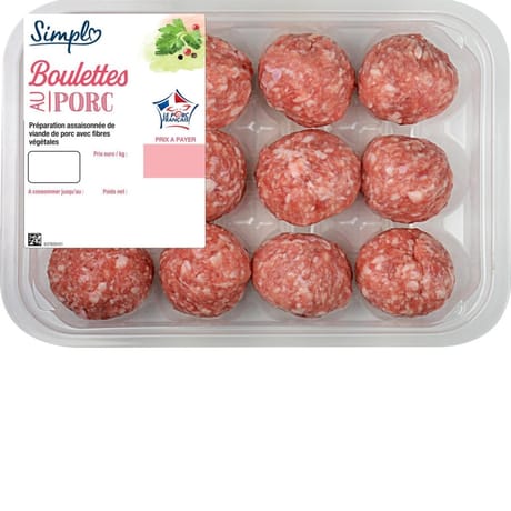 Boulette au porc x12 300g Simpl'