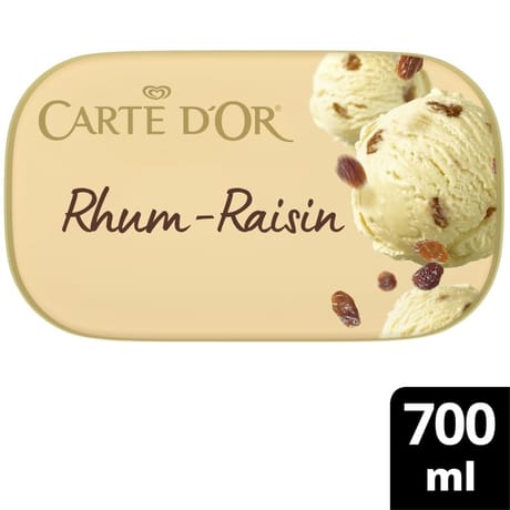 Carte d'or crème glacée rhum raisin 700ml 394g