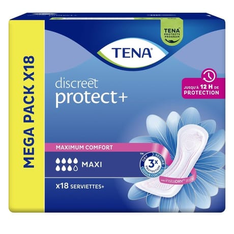 Tena Discreet maxi serviettes megapack x18