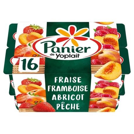 Panier de Yoplait fruits panachés 16x125g