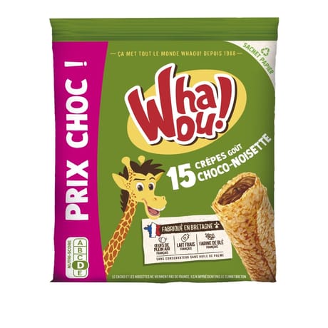 Whaou! crêpes choco-noisettes x15 480g prix choc
