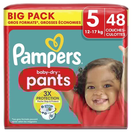Pampers baby dry pants couches culottes big pack t5 x48