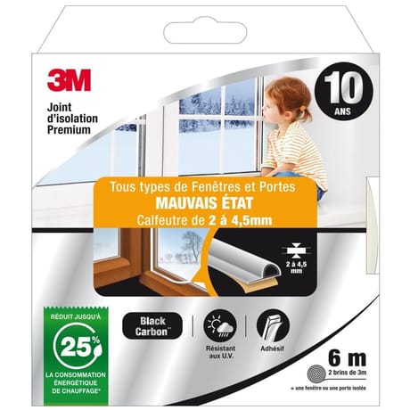 3m joint d'isolation mauvais état premium blanc