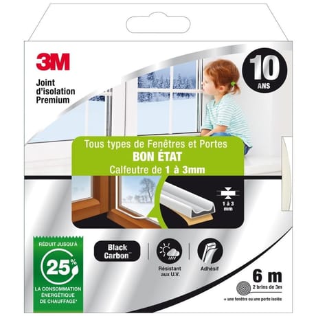 3m joint adhésif porte et fenêtre bon état premium blanc