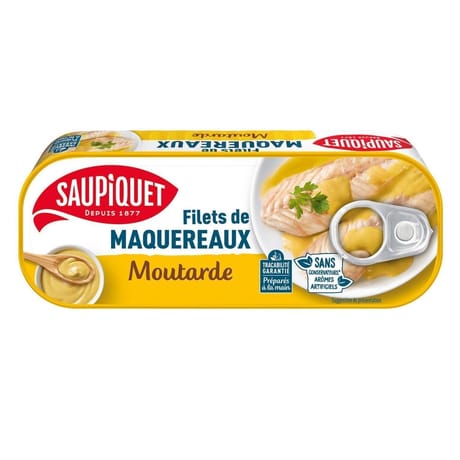 Saupiquet filets maquereaux moutarde 169g