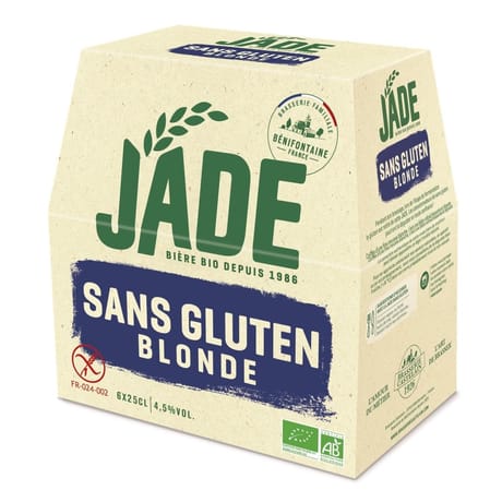 Jade bière bio sans glutent 6x25cl 4.5%vol