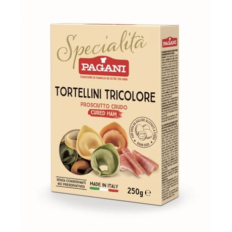 Pagani Tortellini tricolore au jambon cru 250g