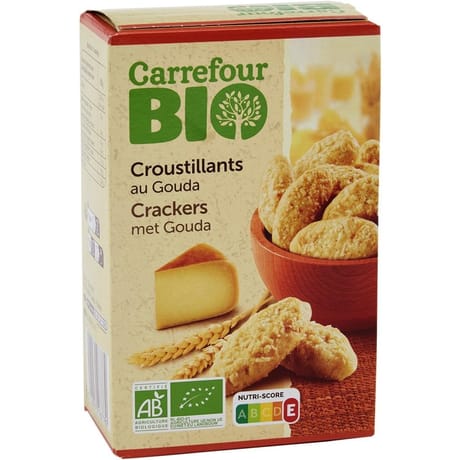 Carrefour bio biscuits apéritifs au gouda 75g