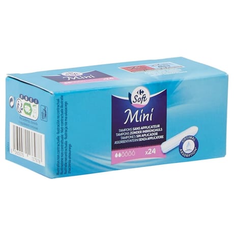 Carrefour Soft tampons sans applicateur mini x24