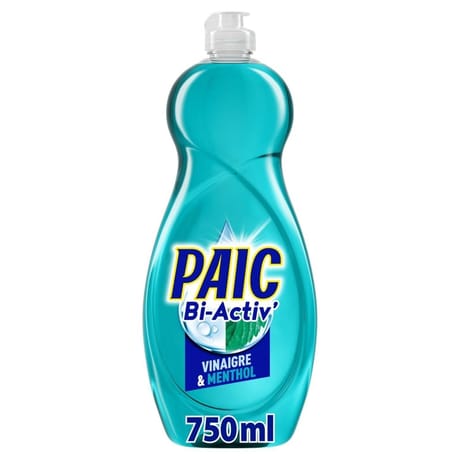 Paic bi-active liquide vaisselle vinaigre & menthol 750ml