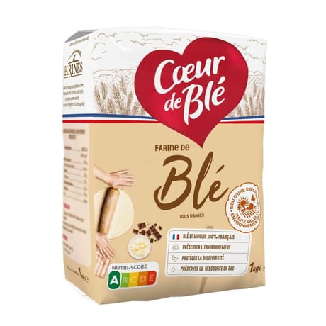 Coeur de blé farine de blé haute valeur environnementale T65 1kg