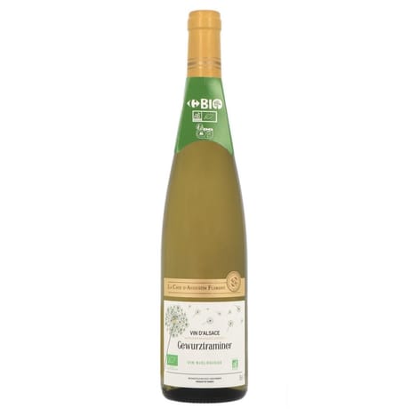Cave d'Augustin Florent gewurztraminer AOP bio vin blanc alsace demi sec 13°-75cl