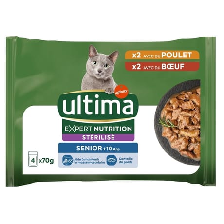 Ultima expert nutrition chat stérilisé senior 4x70g - 280g