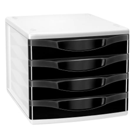 Carrefour bloc de rangement 4 tiroirs noir