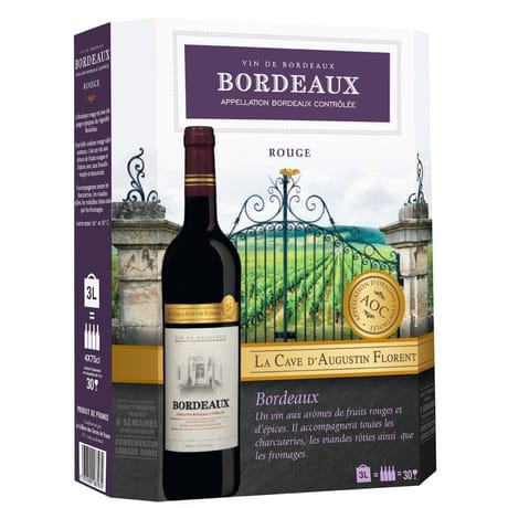 Cave d'augustin florent bordeaux AOP vin rouge 13.5°-3l