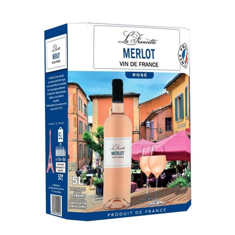 Merlot vin rosé La Francette 5l