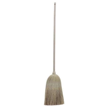Carrefour Home balai de paille en bois
