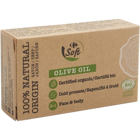 Carrefour soft savon corps à l'huile d'olive 95g