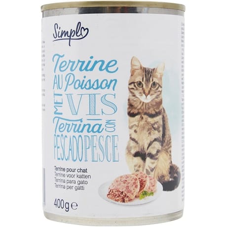 Simpl pâtée pour chat au poisson 400g