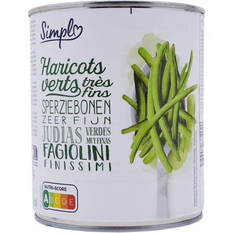 Simpl haricots verts très fins 440g