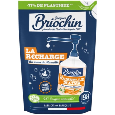 Briochin recharge liquide vaisselle et mains fleur d'oranger ecocert 450ml