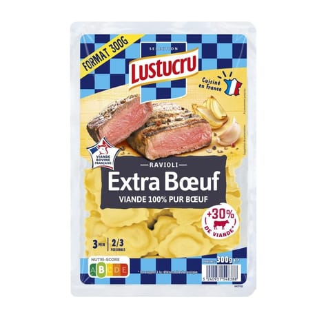 Lustucru sélection ravioli extra boeuf 300g