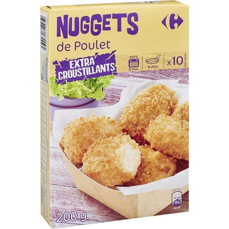Carrefour sensation crousty nuggets de poulet x10 200g
