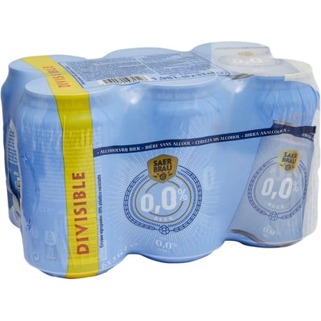 Saer Brau canette bière blonde sans alcool 6x33cl